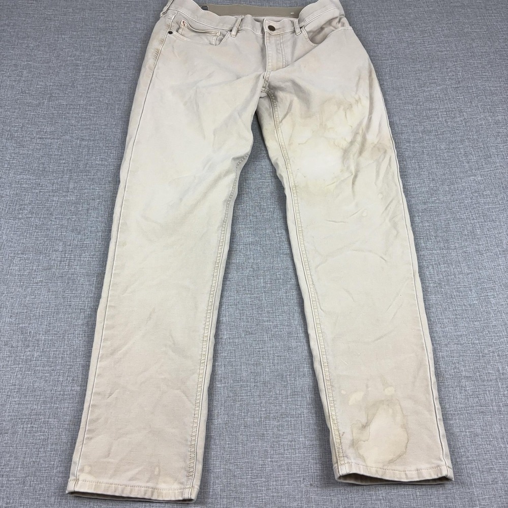 Marine Layer Pants Mens 32x32 Beige Slim‎ Straight Chino 5 Pocket Stretch